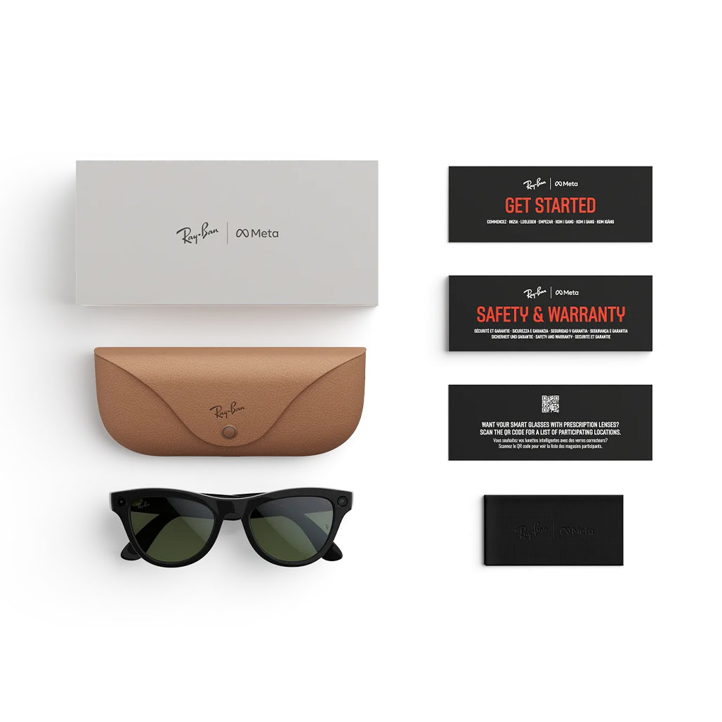 A Photo Of Ray-Ban Meta Skyler (Gen 2) Smart Glasses - Shiny Black/Clear to Graphite Green Transitions