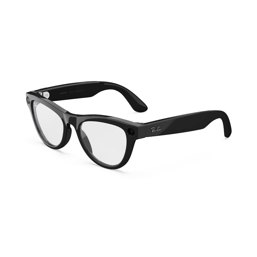 A Photo Of Ray-Ban Meta Skyler (Gen 2) Smart Glasses - Shiny Black/Clear to Graphite Green Transitions