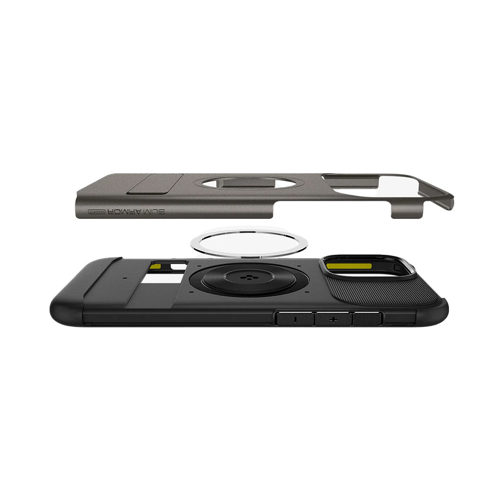 A Photo Of Spigen Slim Armor MagFit Case for iPhone 16 Pro Max – MagSafe-Compatible, Dual-Layer Protection, Shockproof Design