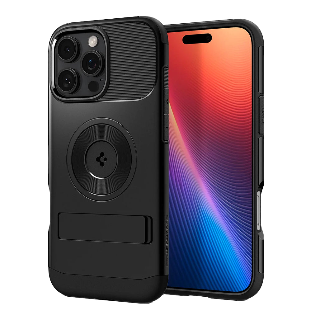 A Photo Of Spigen Slim Armor MagFit Case for iPhone 16 Pro Max – MagSafe-Compatible, Dual-Layer Protection, Shockproof Design