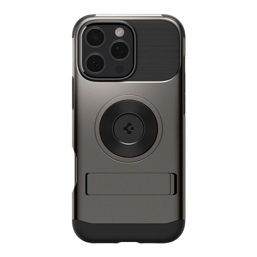 A Photo Of Spigen Slim Armor MagFit Case for iPhone 16 Pro Max – MagSafe-Compatible, Dual-Layer Protection, Shockproof Design