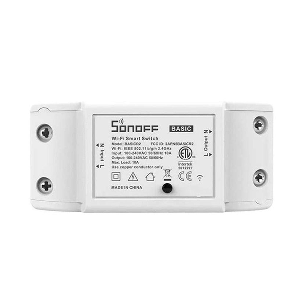 A Photo Of Sonoff BASICR2 Wi-Fi Smart Switch | DIY Home Automation | Voice Control with Alexa & Google Home