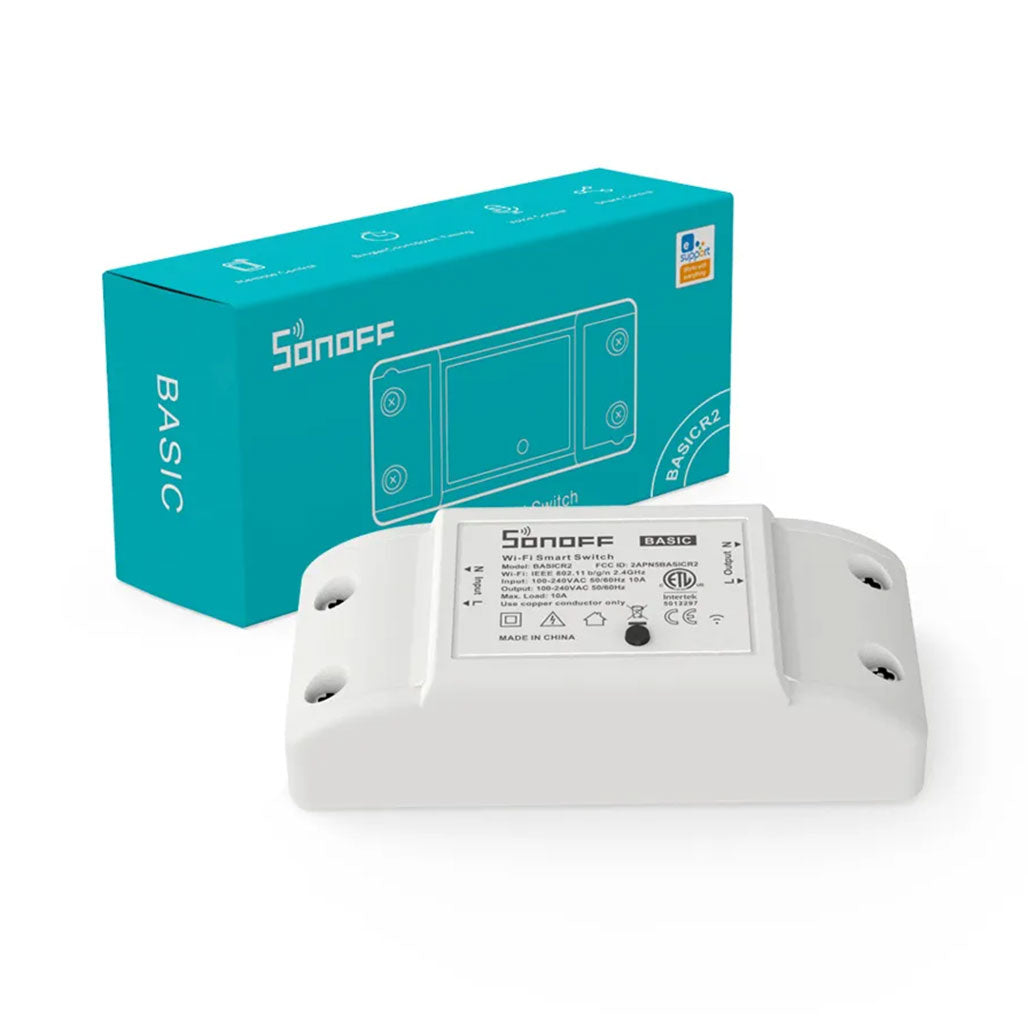 A Photo Of Sonoff BASICR2 Wi-Fi Smart Switch | DIY Home Automation | Voice Control with Alexa & Google Home