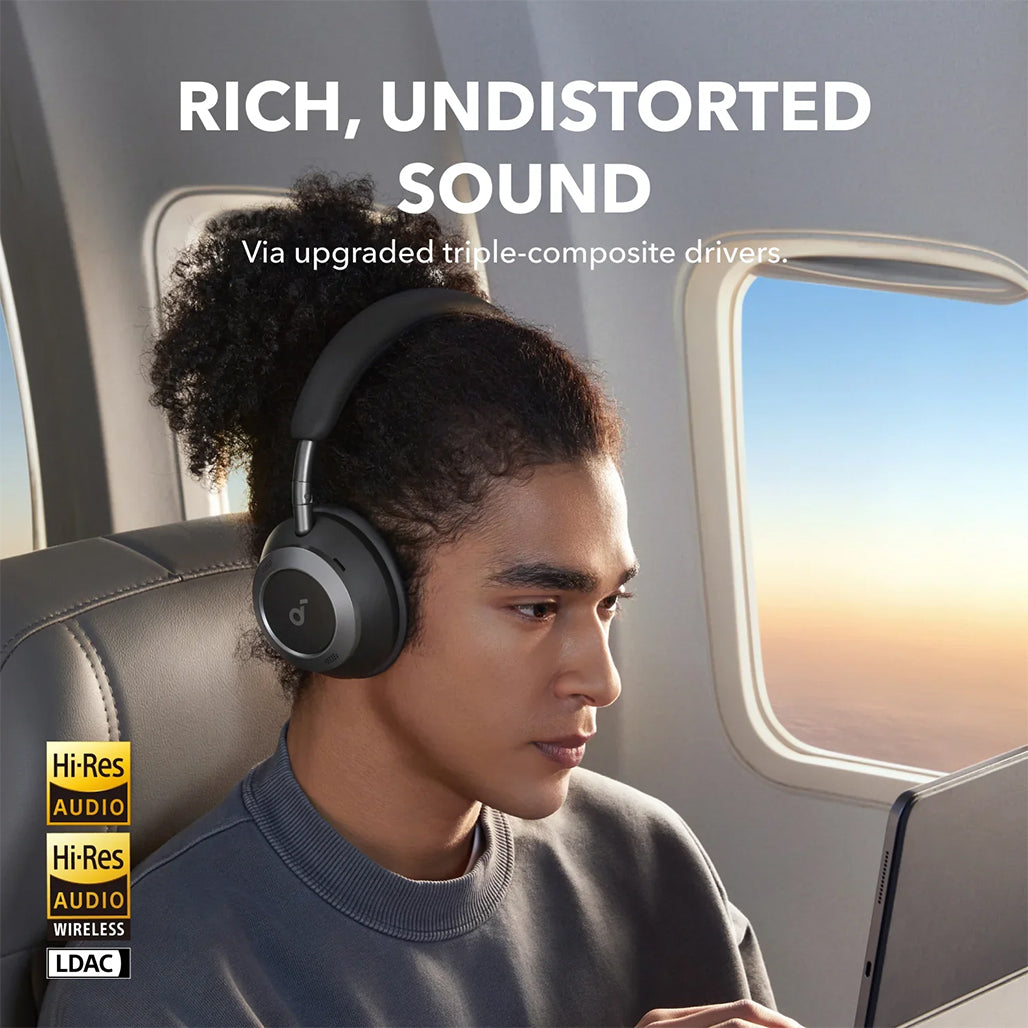A Photo Of Anker Soundcore Space One Pro Over-Ear Headphones with Travel Case