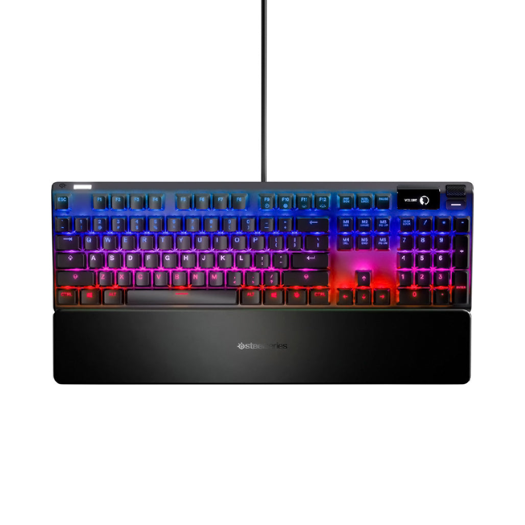 A Photo Of SteelSeries Apex Pro - Adjustable Mechanical Switch Full-Size Wired Gaming Keyboard with OLED Display