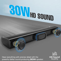 A Photo Of Promate StreamBar-30 - 30W BassBoost™ SoundBar with Subwoofer