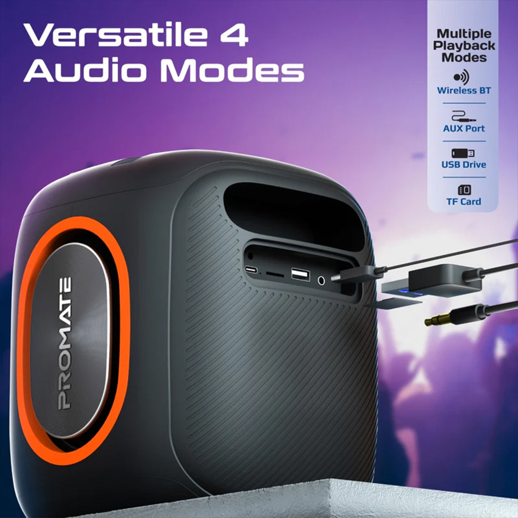 A Photo Of Promate Strike-40 - LumiSound™ HD 40W Portable Bluetooth Speaker