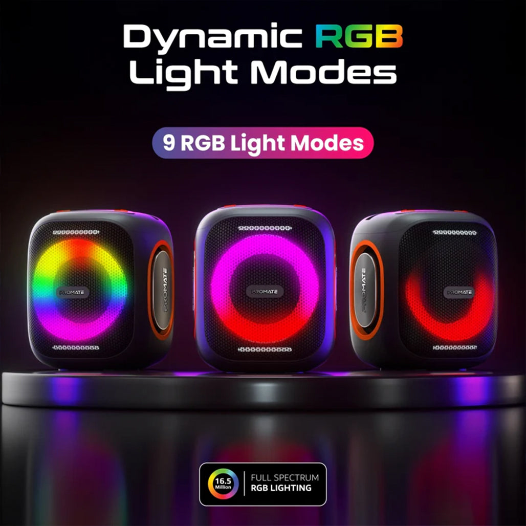 A Photo Of Promate Strike-40 - LumiSound™ HD 40W Portable Bluetooth Speaker