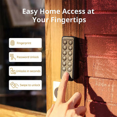 A Photo Of SwitchBot Lock W1601700-BK | Keyless Smart Lock with NFC and App Control