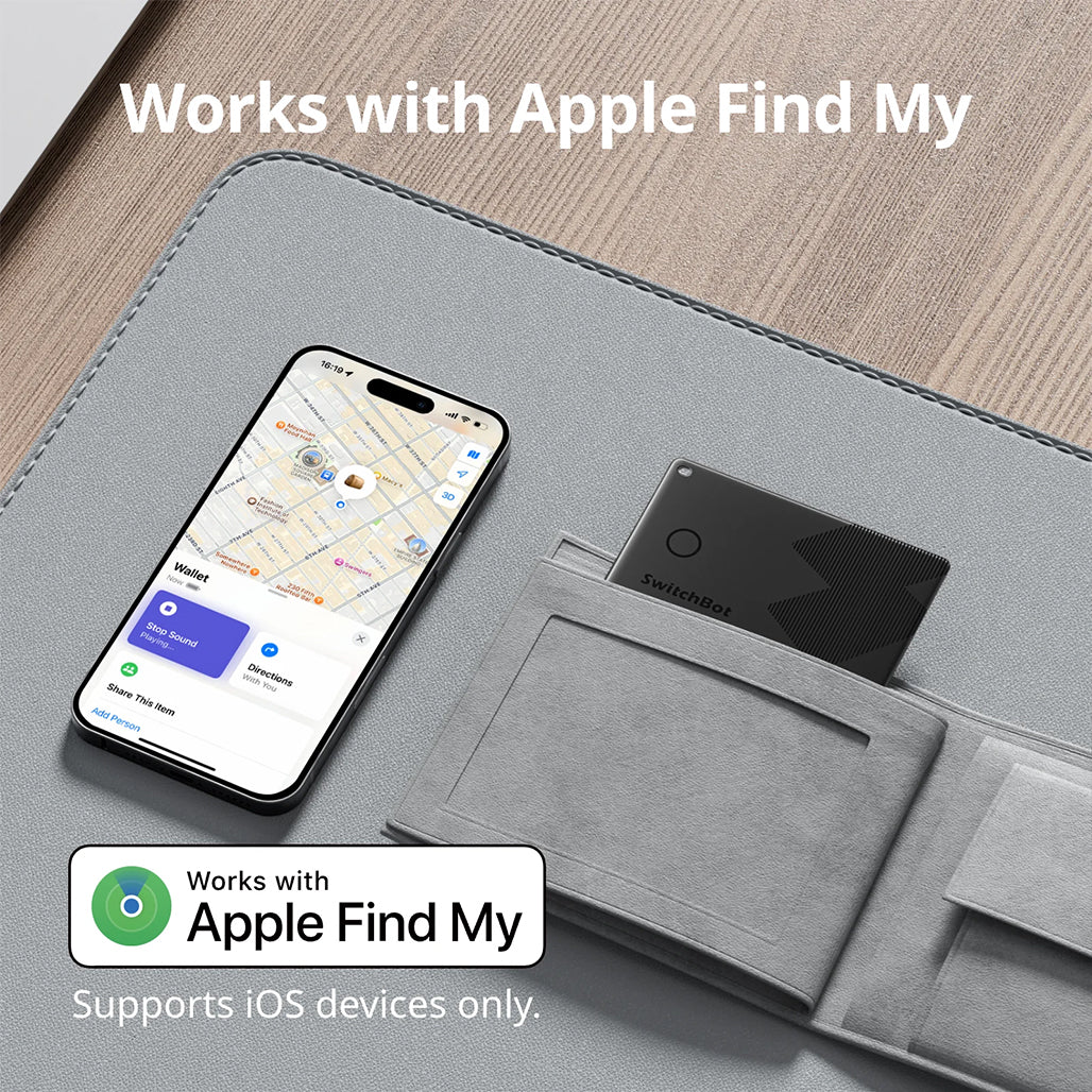 A Photo Of SwitchBot Wallet Finder Card – Ultra-Slim Smart Tracker with Apple Find My & NFC