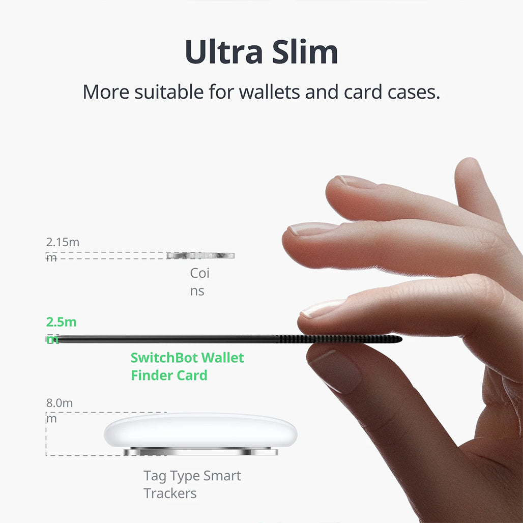 A Photo Of SwitchBot Wallet Finder Card – Ultra-Slim Smart Tracker with Apple Find My & NFC