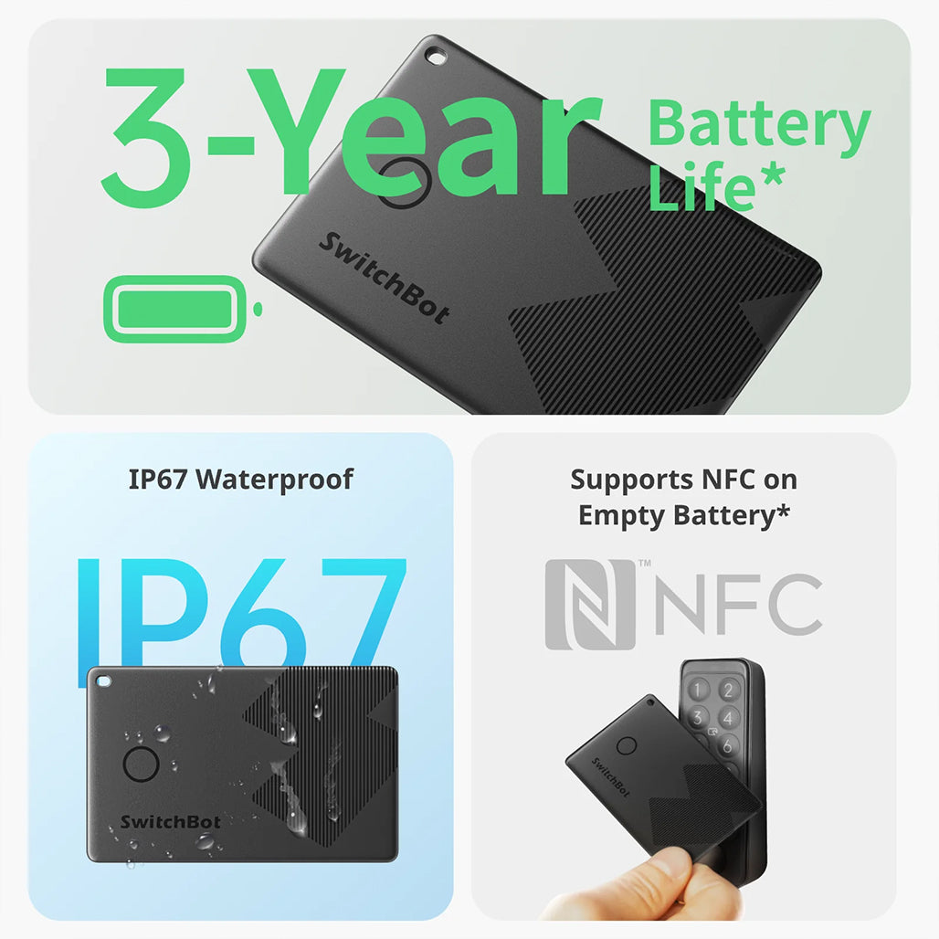 A Photo Of SwitchBot Wallet Finder Card – Ultra-Slim Smart Tracker with Apple Find My & NFC