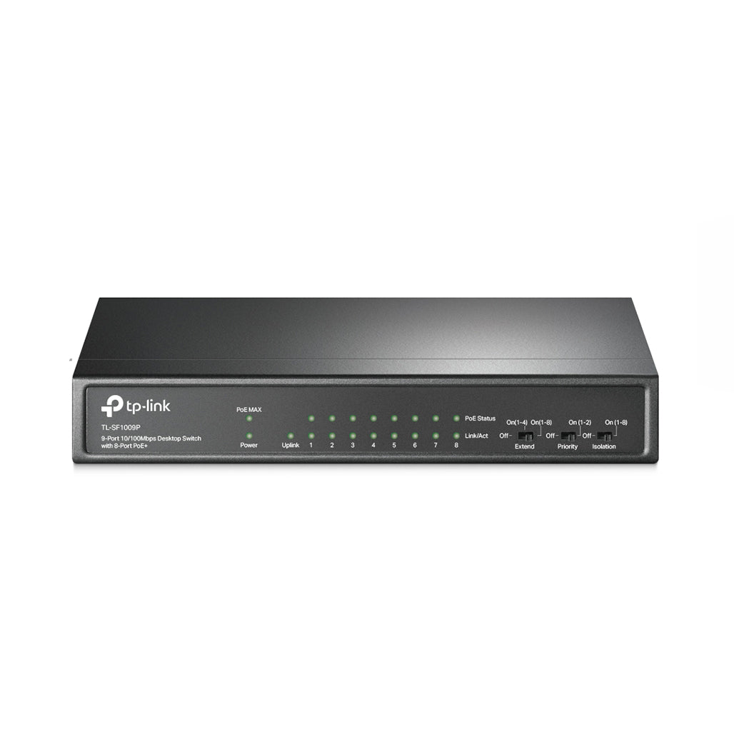 A Photo Of TP-Link TL-SF1009P - 9-Port 10/100Mbps Desktop Switch with 8-Port PoE+
