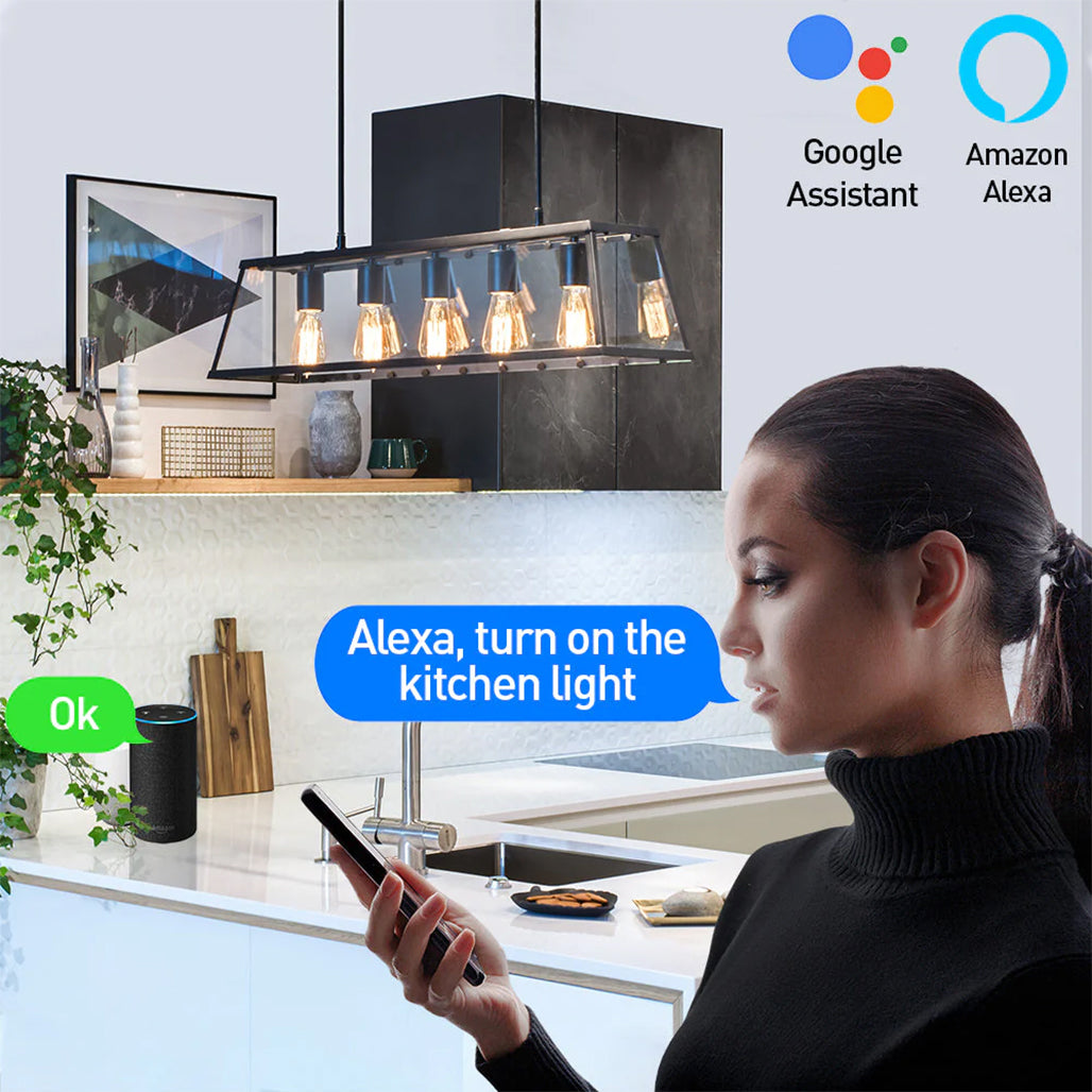 A Photo Of Tellur WiFi Smart Filament Bulb E27 6W Amber