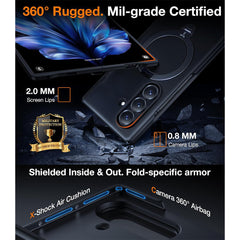 A Photo Of TORRAS Ostand Spin Magnetic Case for Samsung Z Fold 7 - Includes 2 Screen Protectors