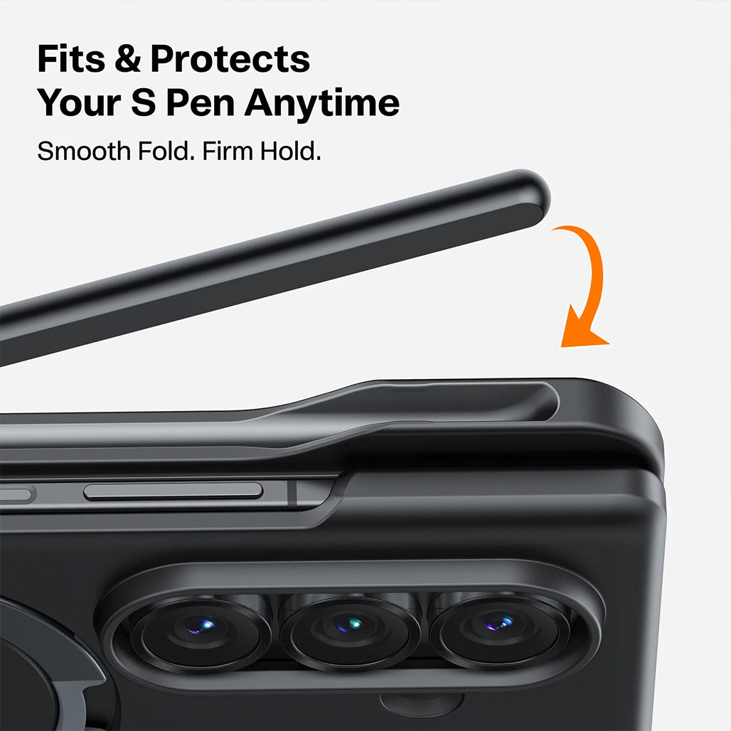 A Photo Of TORRAS Ostand Spin Magnetic Case for Samsung Z Fold 7 - Includes 2 Screen Protectors