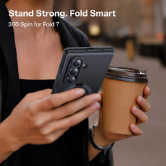 A Photo Of TORRAS Ostand Spin Magnetic Case for Samsung Z Fold 7 - Includes 2 Screen Protectors