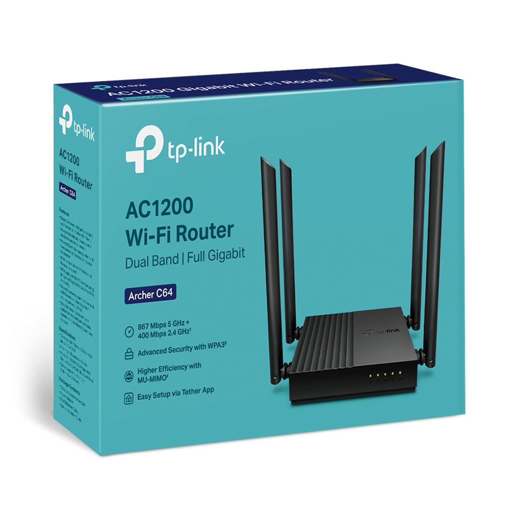 A Photo Of TP-Link Archer C64 - AC1200 Wireless MU-MIMO WiFi Router