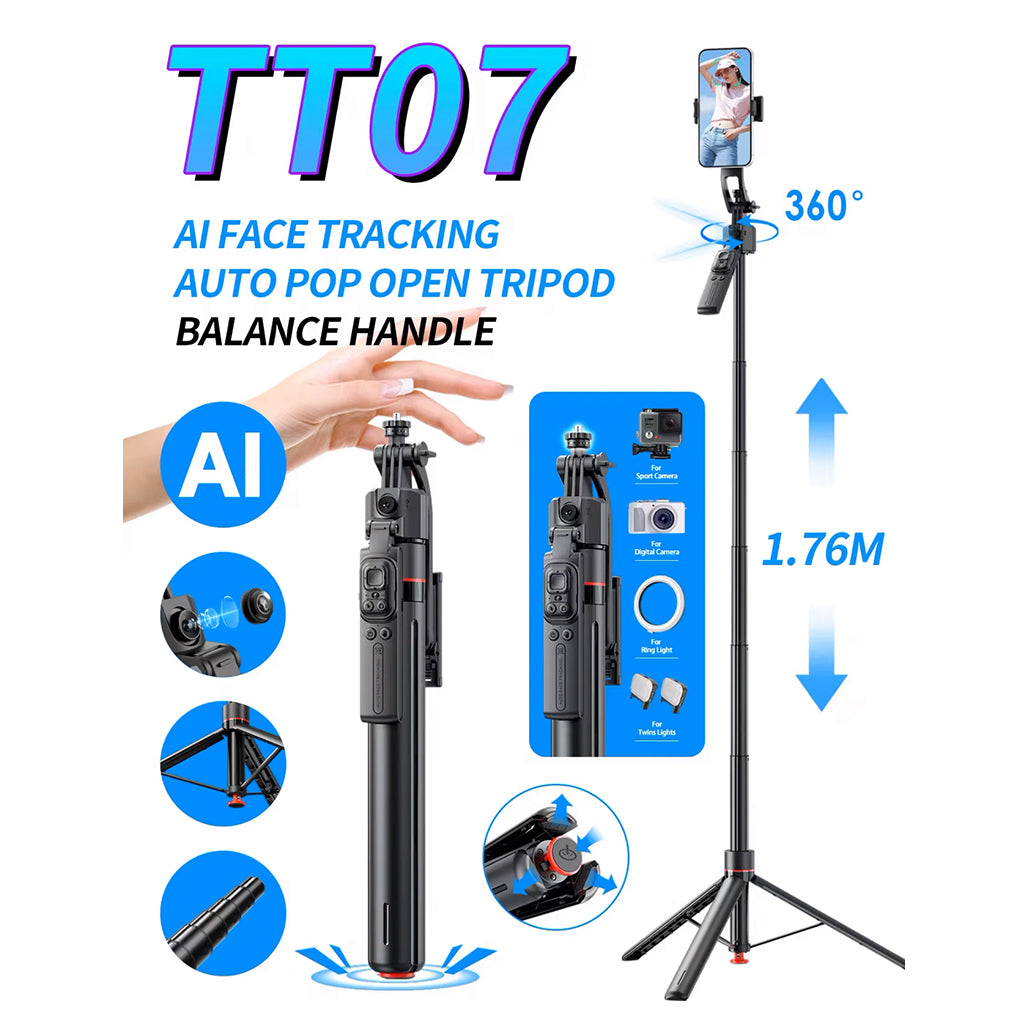 A Photo Of TT07 Tracking Gimbal Selfie Stick