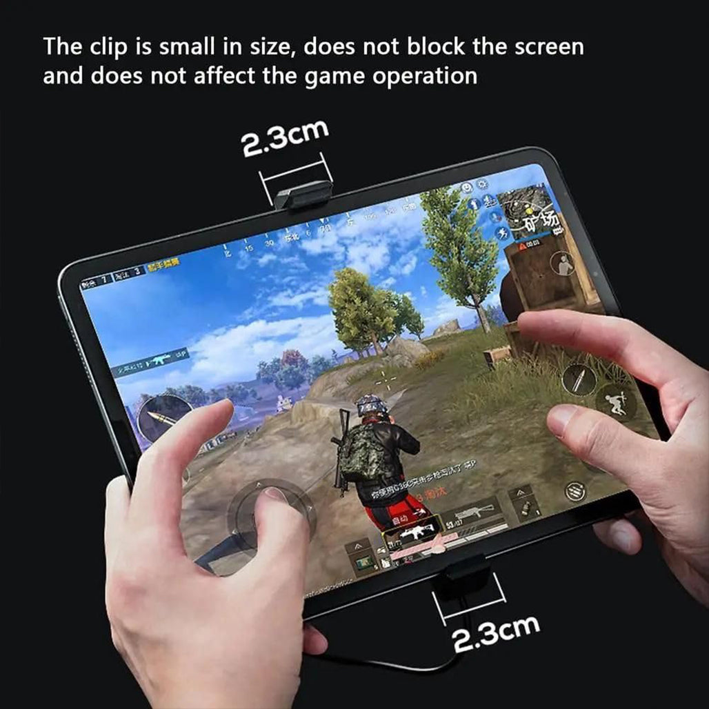 A Photo Of MEMO DL05 Tablet Cooler with LED Temperature Display, RGB Lighting & USB-C – Universal Fit for iPad and Tablets