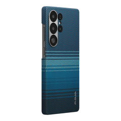 A Photo Of Pitaka Sunset Moonrise Tactile Woven Case for Samsung Galaxy S25 Ultra | Fusion Weaving, Ultra-Slim Design, Magnetic Protection