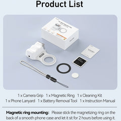 A Photo Of Telesin Fun Shot Magnetic Phone Grip – Ultra-Strong N52 Magnets, Ergonomic Handheld Design with telesin original light