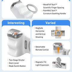 A Photo Of Telesin Fun Shot Magnetic Phone Grip – Ultra-Strong N52 Magnets, Ergonomic Handheld Design with telesin original light