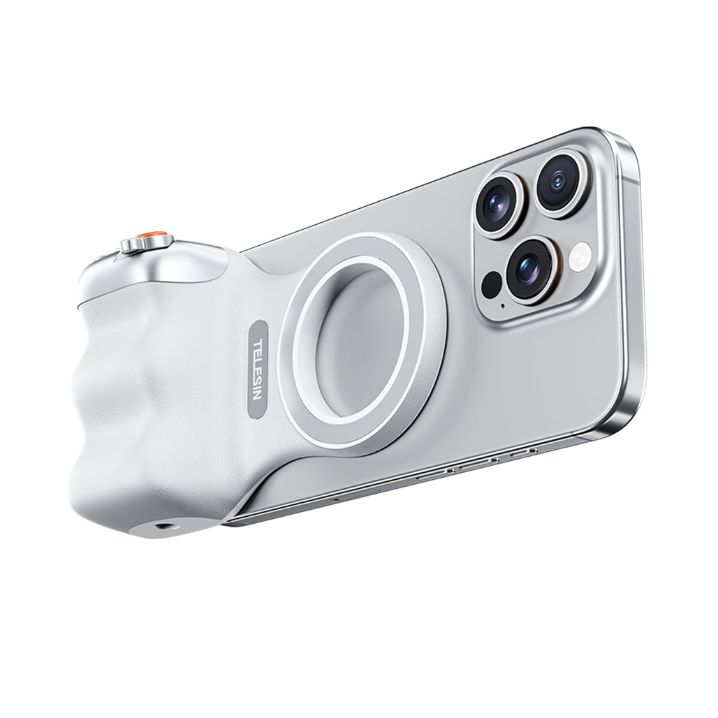 A Photo Of Telesin Fun Shot Magnetic Phone Grip – Ultra-Strong N52 Magnets, Ergonomic Handheld Design with telesin original light