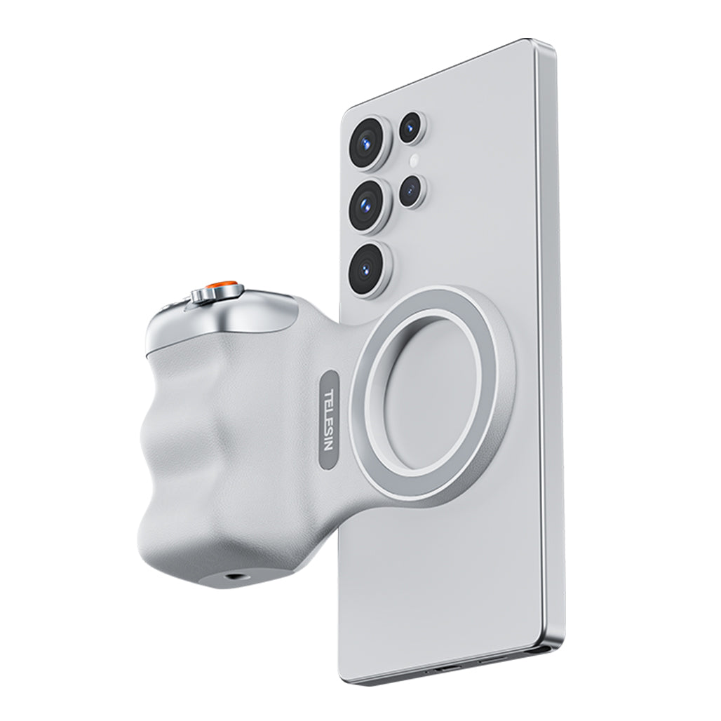 A Photo Of Telesin Fun Shot Magnetic Phone Grip – Ultra-Strong N52 Magnets, Ergonomic Handheld Design with telesin original light