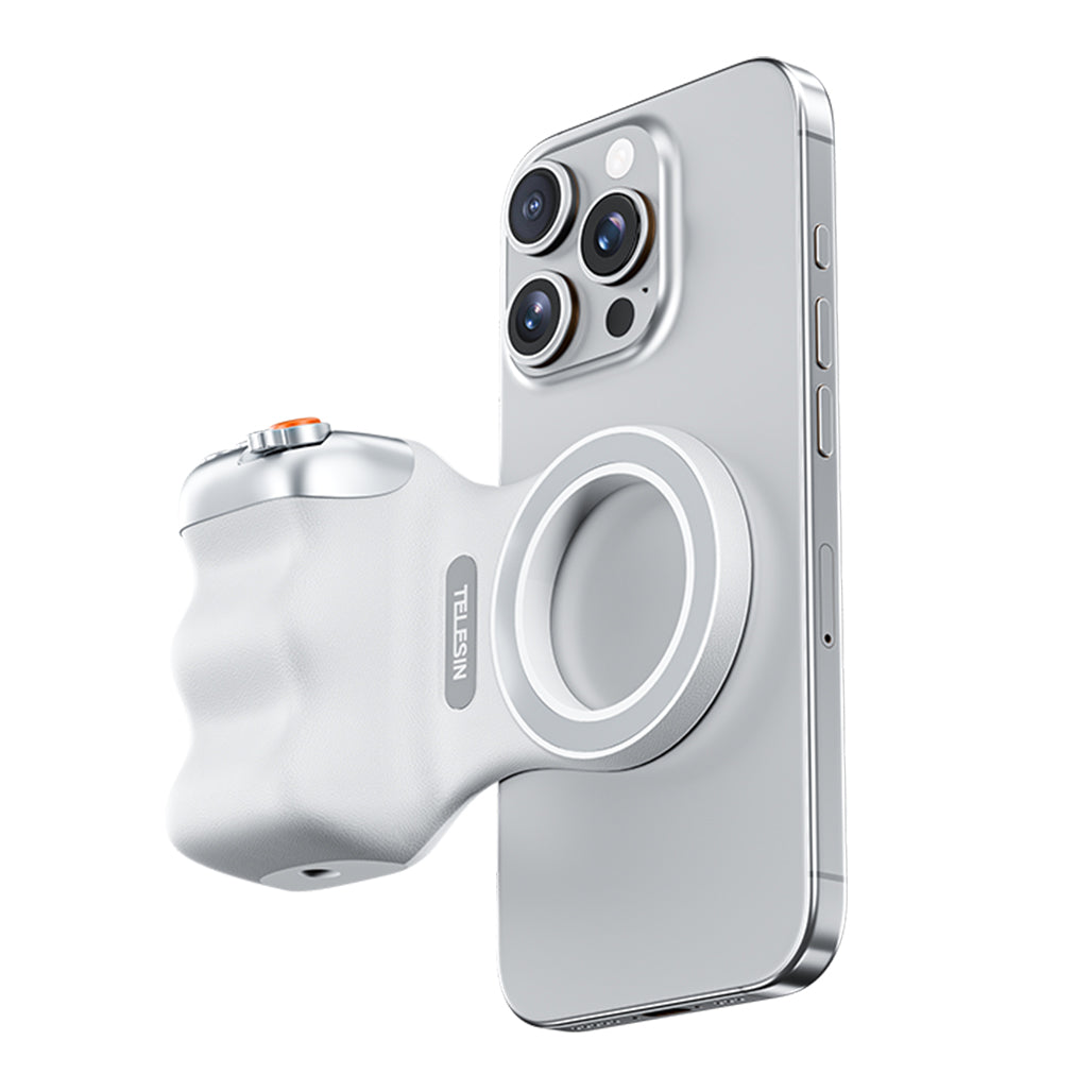 A Photo Of Telesin Fun Shot Magnetic Phone Grip – Ultra-Strong N52 Magnets, Ergonomic Handheld Design with telesin original light