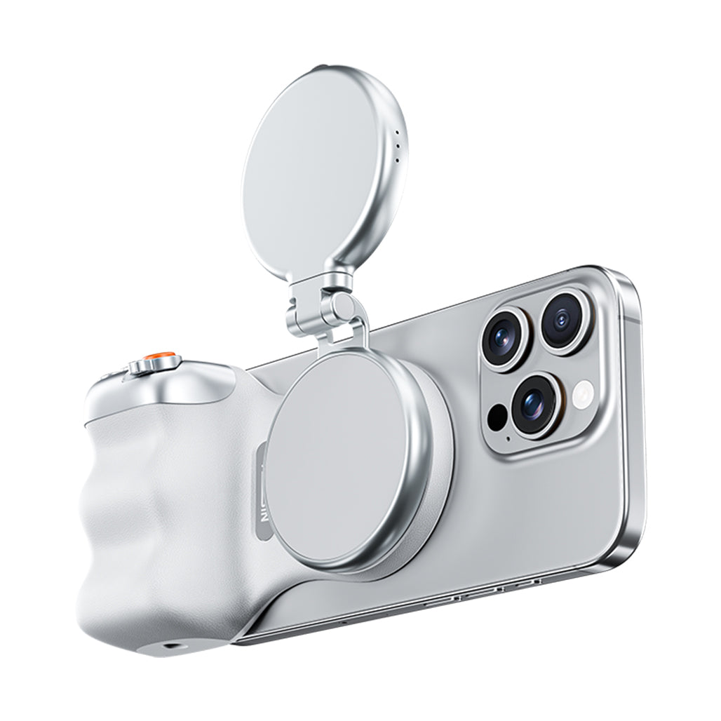 A Photo Of Telesin Fun Shot Magnetic Phone Grip – Ultra-Strong N52 Magnets, Ergonomic Handheld Design with telesin original light
