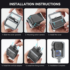 A Photo Of TELESIN Aluminum Protective Cage for GoPro Hero 13 – Full Body Housing with Cold Shoe Mount, HDMI/USB Access, Quick Release Compatible