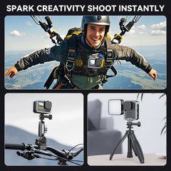 A Photo Of TELESIN Aluminum Protective Cage for GoPro Hero 13 – Full Body Housing with Cold Shoe Mount, HDMI/USB Access, Quick Release Compatible