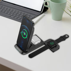 A Photo Of Tellur 3-In-1 Wireless Desk Charger – Fast Charging Station for Smartphone, Earbuds, and Apple Watch