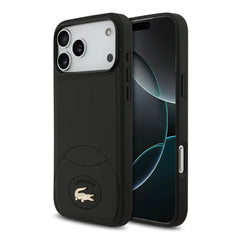 A Photo Of Lacoste MagSafe PU Leather Hard Case with Bliss Design for iPhone 17 Pro