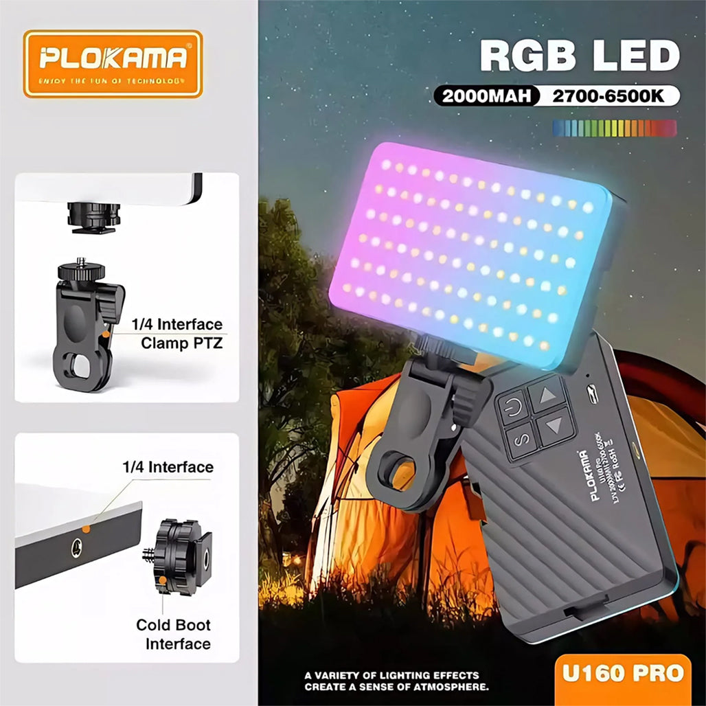 A Photo Of Plokama U160 Pro RGB Portable LED Flashlight