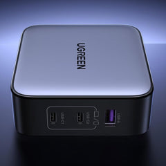 A Photo Of UGREEN 65W USB-C 3-Port International Adapter with EU UK US Plugs