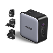 UGREEN 65W USB-C 3-Port International Adapter with EU UK US Plugs