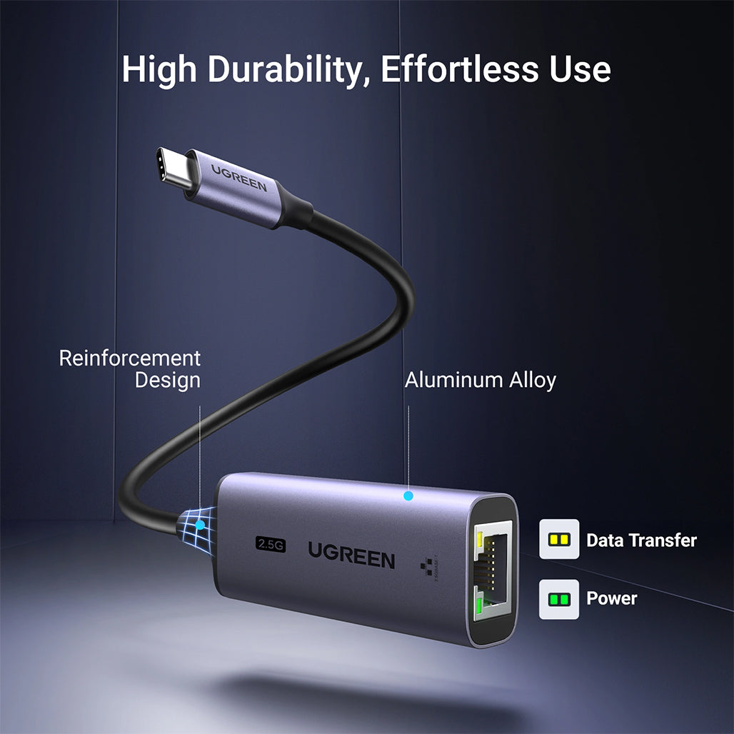 A Photo Of UGREEN CM648 USB-C to RJ45 2.5G Ethernet Adapter