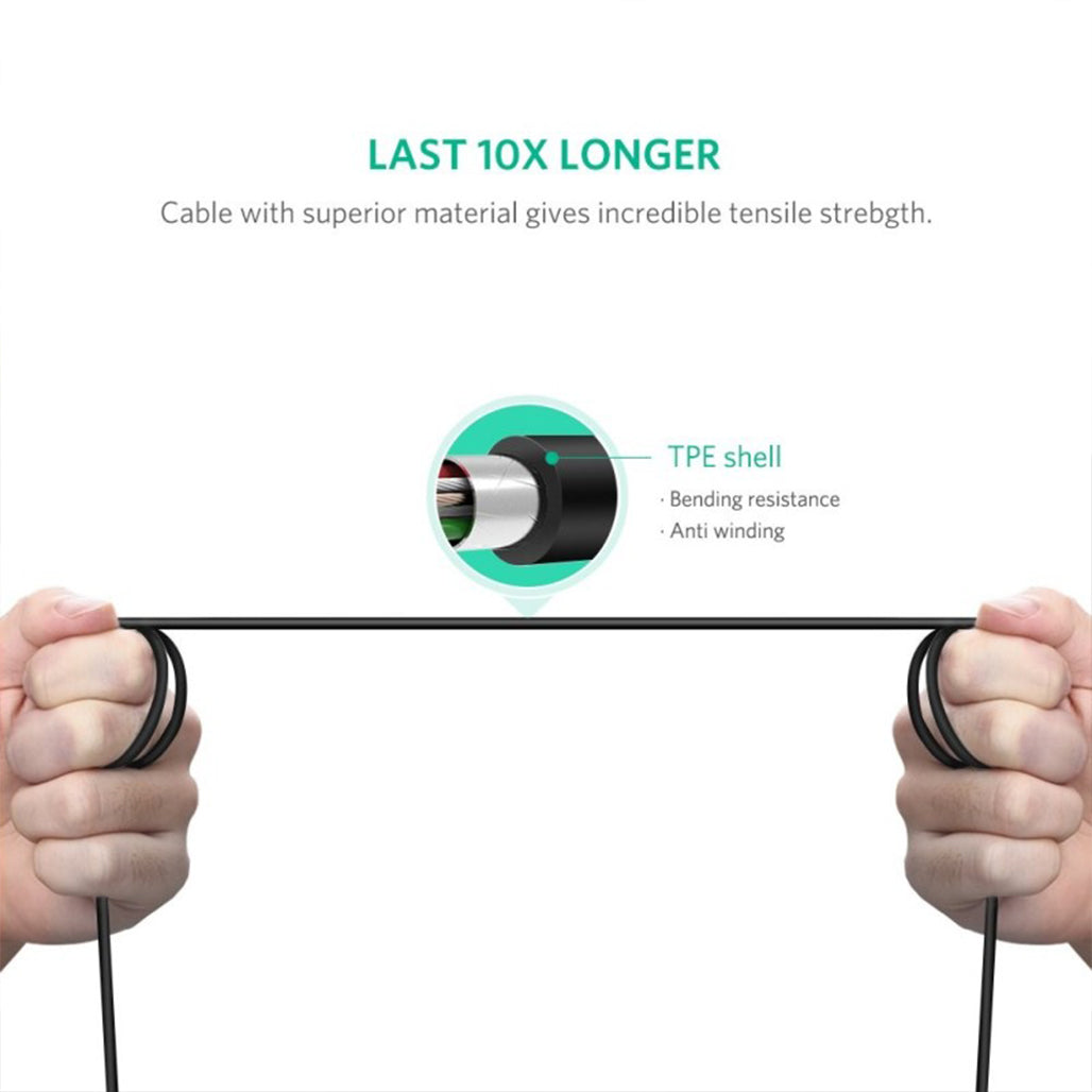 A Photo Of UGREEN USB-C to USB-B Printer Cable 2M – High-Speed, Durable, and Flexible