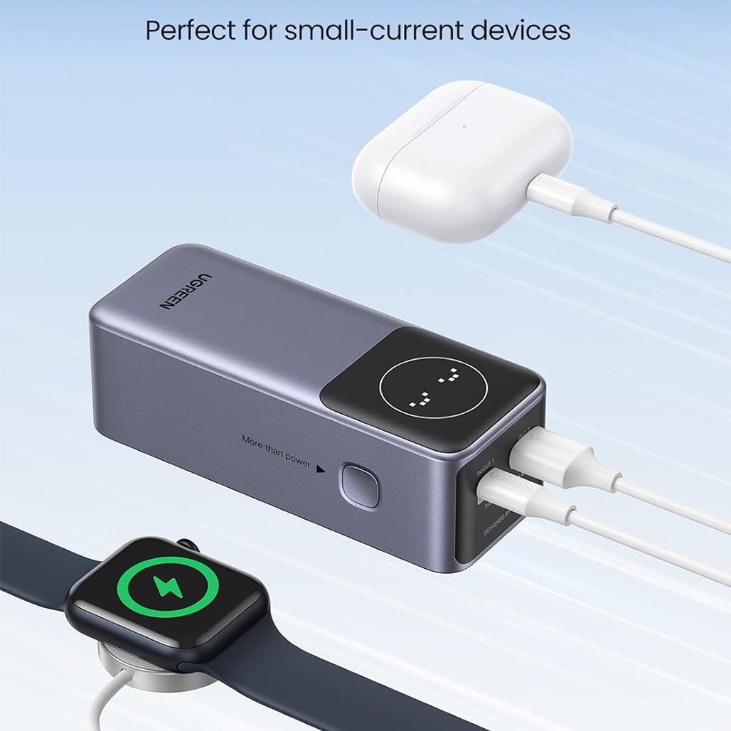 A Photo Of UGREEN Nexode 100W 12000mAh Fast Charging Power Bank with Smart Display – USB-C & USB-A Portable Charger for Laptops, iPhones, Tablets, and More