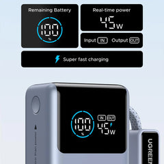 A Photo Of UGREEN Nexode Pro Power Bank 10000mAh - 55W Fast Charging with Built-In USB-C Cable