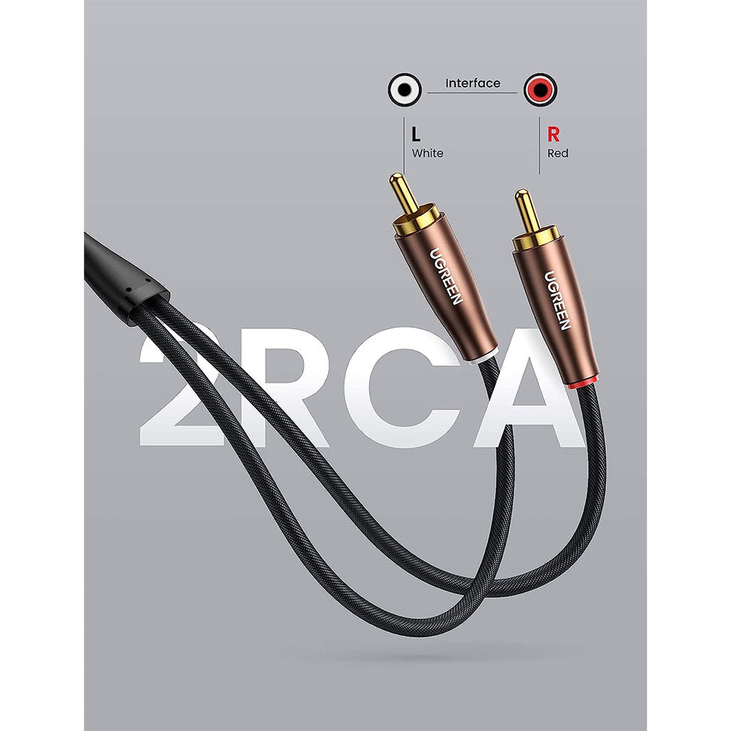 A Photo Of UGreen Male RCA Cable to Male RCA | 2 x RCA to 2 x RCA Audio Stereo Cable