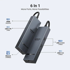 A Photo Of UGREEN Revodok 6-in-1 USB-C Hub with 4K@60Hz HDMI