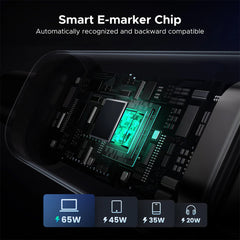 A Photo Of UGREEN Uno USB-C to USB-C Cable 100W 2M – Fast Charging, LED Display, Durable Nylon Braided
