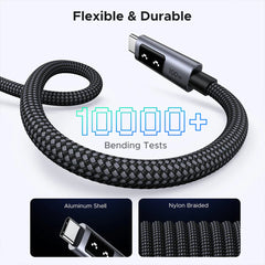 A Photo Of UGREEN Uno USB-C to USB-C Cable 100W 2M – Fast Charging, LED Display, Durable Nylon Braided