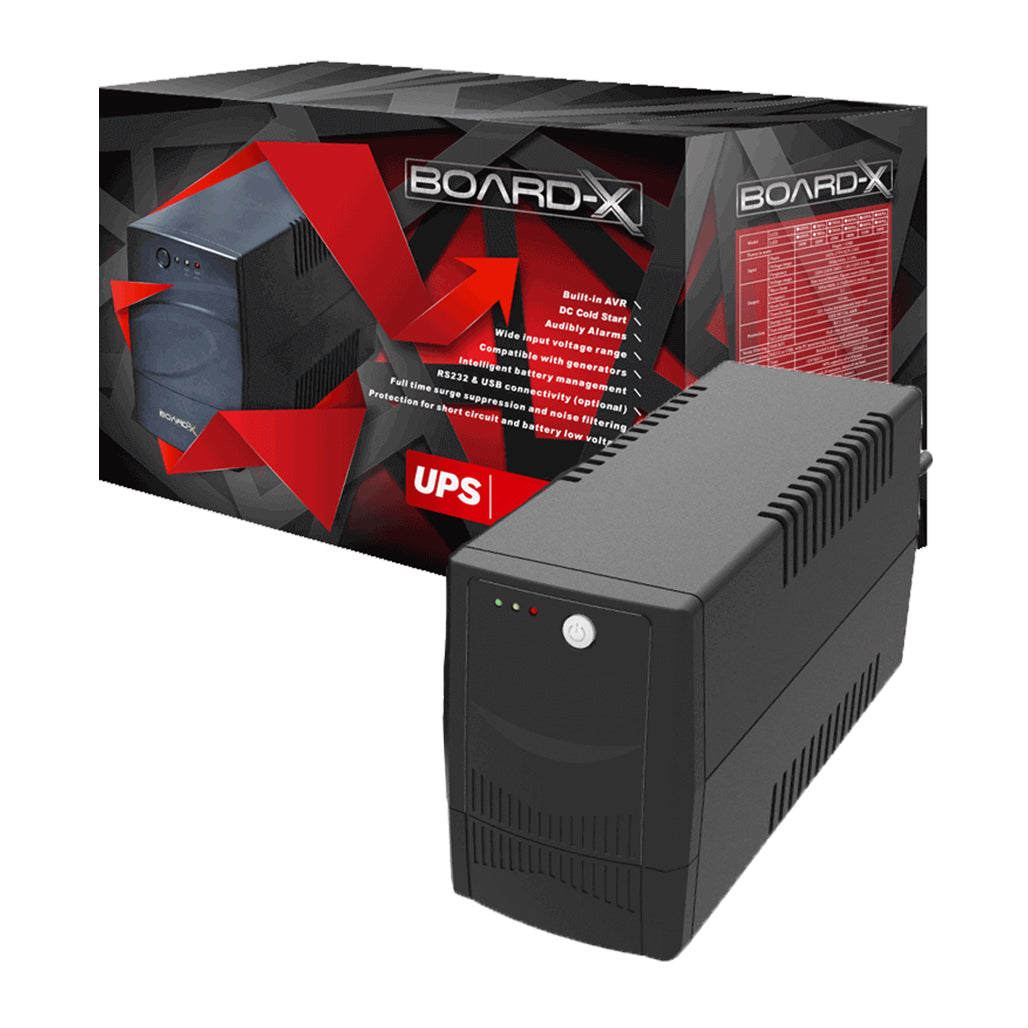 A Photo Of Board-X UPS Offline 850VA 360W UPS with Internal Battery - 12V 7Ah Backup Power Supply