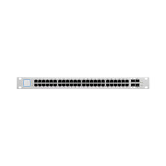 A Photo Of Ubiquiti PoE Switch 48-Port GbE, PoE+ and 24V Passive PoE with 1G & 10G SFP Ports | High-Performance Network Switch