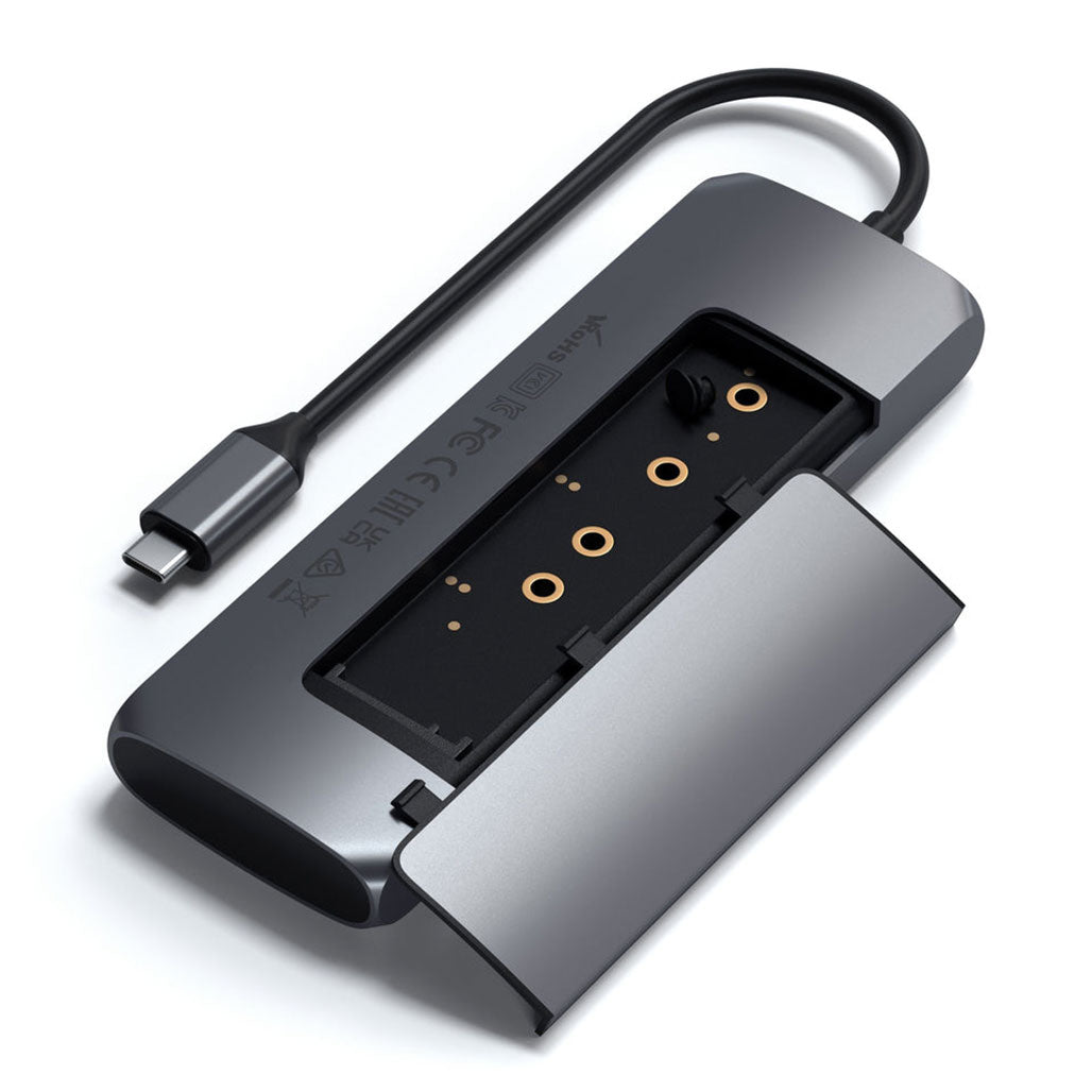 A Photo Of Satechi USB-C Hybrid Multiport Adapter with SSD Enclosure - ST-UCHSEM