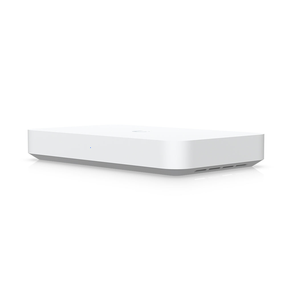 A Photo Of Ubiquiti UXG-Fiber Gateway Fiber – Desktop 10G Gateway with 4 × 2.5 GbE Switch & 5 Gbps Routing